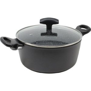 Maori Cass 24Cm With Lid  |  Pots, Lids & Pans Kitchenware Black