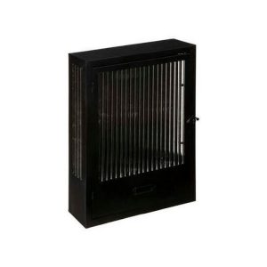 Metal & Glass Key Box 28X38 House  |  Houseware Household Goods Black