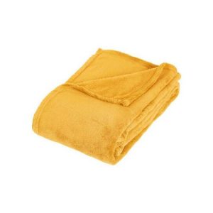 Microfiber Throw Ocher 130X180  |  Blankets & Throws Blankets & Throws Blankets & Throws