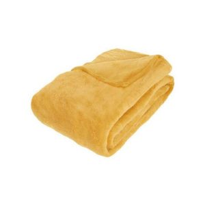 Microfiber Throw Ocher 180X230  |  Blankets & Throws Blankets & Throws Blankets & Throws