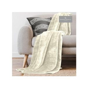 Mink Fur Throw 150X200 Cream  |  Blankets & Throws Blankets & Throws Blankets & Throws