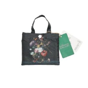 National Gallery Flowers Foldable Shopper  |  Houseware Household Goods Black