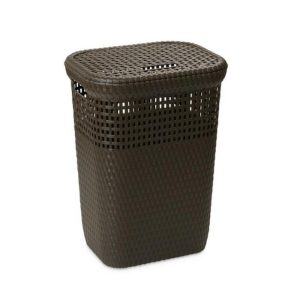 Rattan Laundry Basket Brown  |  Laundry & Ironing Accessories Household Goods Brown