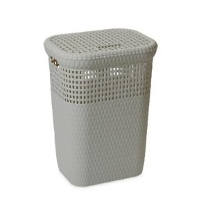 Rattan Laundry Basket Grey  |  Laundry & Ironing Accessories Household Goods Grey