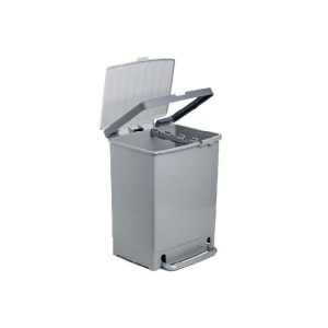 Recycling Bin 25Lt W/Separator Grey  |  Bins & Liners Bins & Liners Bins & Liners