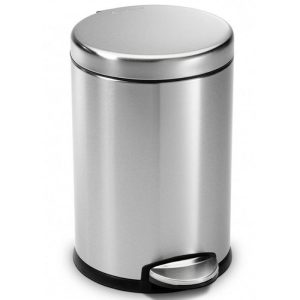 Round Pedal Bin 4.5 Ltr Brushed  |  Bins & Liners Bins & Liners Bins & Liners