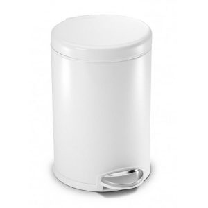 Round Pedal Bin 4.5Ltr White  |  Bins & Liners Bins & Liners Bins & Liners