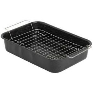 Russell Hobbs Roaster With Rack Enamel  |  Dishes & Casseroles Dishes & Casseroles Black