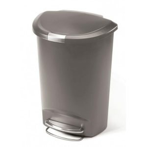 Semi Round Pedal Bin Grey  |  Bins & Liners Bins & Liners Bins & Liners