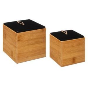 Set Bamboo Food Storage X2  |  Food Storage Food Storage Brown