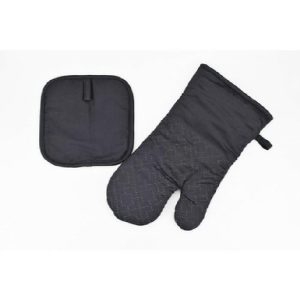 Set Of 2 Oven Gloves & Pot Holders  |  Kitchen Linen Kitchen Linen Grey