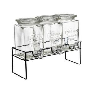 Sg Secret De Gourmet Dispenser Modern Wood 3X 1.5L  |  Miscellaneous Kitchenware Kitchenware Clear