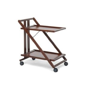 Sprint Wood Folding Trolley Cart Brown 77Cm X 45Cm X 69Cm  |  Racks, Holders & Trollies Kitchenware Brown