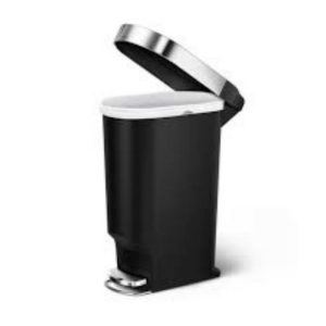 Steel Trim Slim Pedal Bin 40L Black  |  Bins & Liners Bins & Liners Bins & Liners