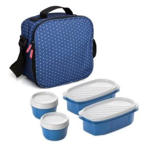 Urban Food Kit Blue Dots  |  Picnicware Kitchenware Blue