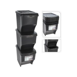 Waste Bin Easy Recycling 3Pcs  |  Bins & Liners Bins & Liners Bins & Liners