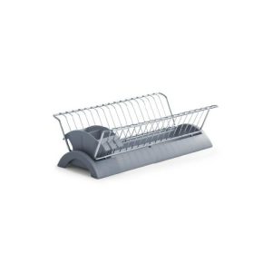 Zeller Dish Drain Rack Chrome-Grey Plast24889  |  Dish Drainers & Accessories Dish Drainers & Accessories Dish Drainers & Accessories