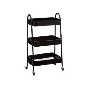 5Five Small 3-Tier Metal Trolley  |  Racks, Holders & Trollies Kitchenware Black