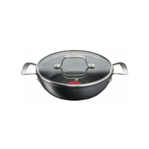 Tefal Shallow Pan G6 Unlimited 26Cm +Lid  |  Pots, Lids & Pans Kitchenware Black