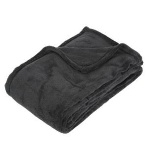 Atmosphera Plaid Blanket 125 X 150 Cm Dark Grey  |  Blankets & Throws Blankets & Throws Black