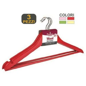 Hanger X 3 Wood Colour  |  Clothes Hangers Clothes Hangers Clothes Hangers