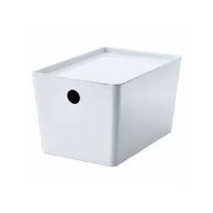 Ikea Kuggis Box With Lid White 18X26x15cm  |  Storage Baskets & Boxes Household Goods Storage Baskets & Boxes